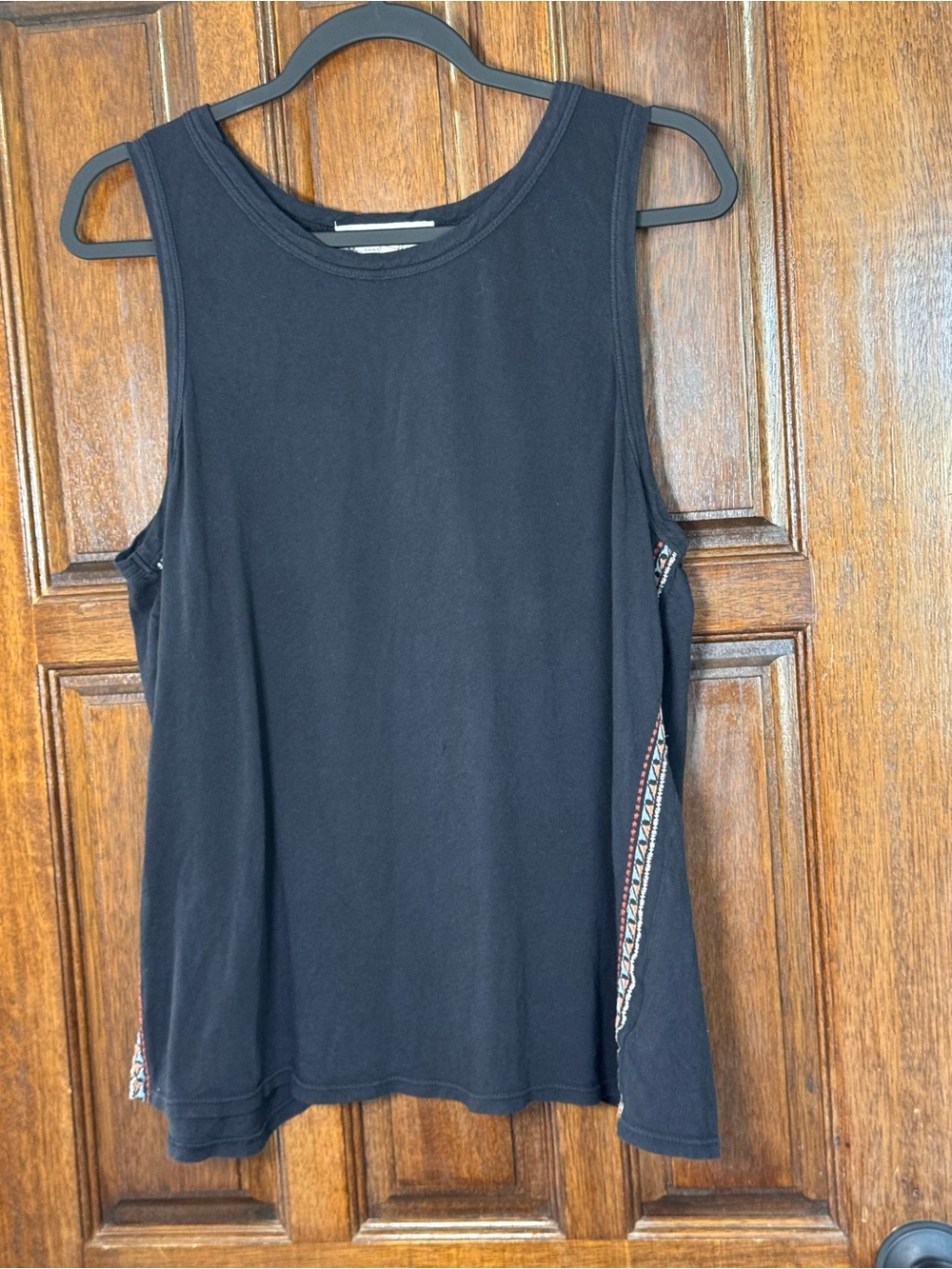 dolan Black Sleeveless Tank Top with Trimed Side Panels